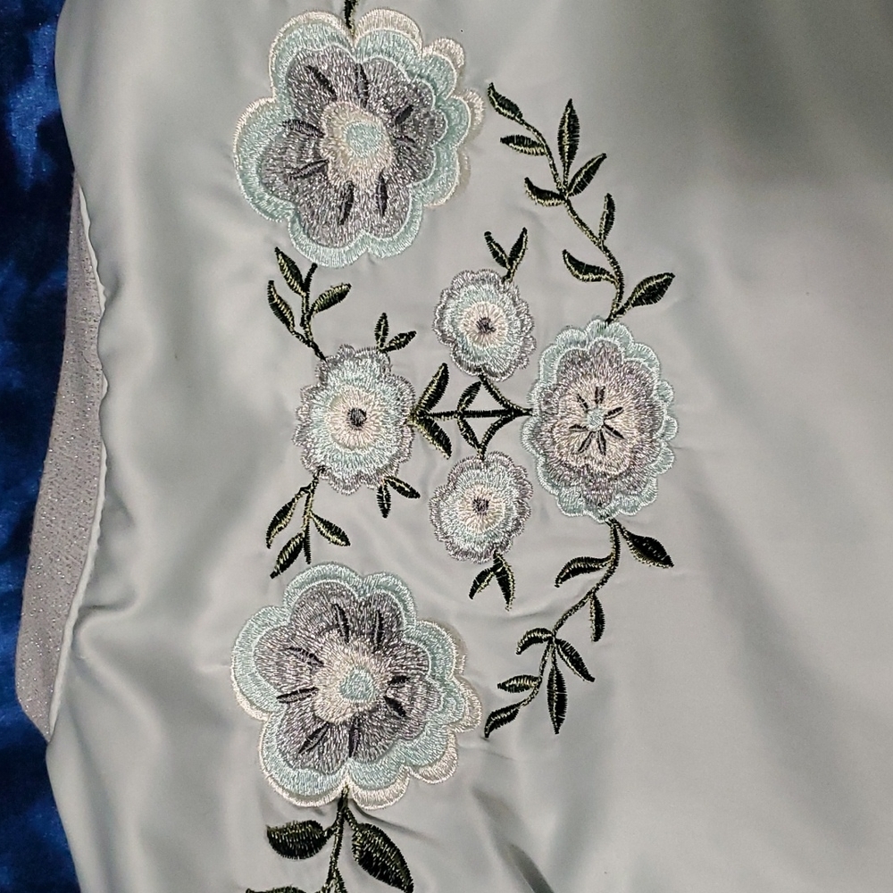 Embroidered silk jacket